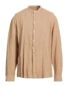 Massimo Alba Man Shirt Beige Size Xxl Linen In Brown