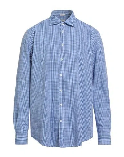 Massimo Alba Man Shirt Blue Size Xl Cotton