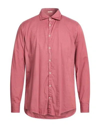 Massimo Alba Man Shirt Brick Size L Cotton In Pink