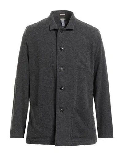 Massimo Alba Man Shirt Charcoal Size L Virgin Wool, Silk, Cashmere In Gray