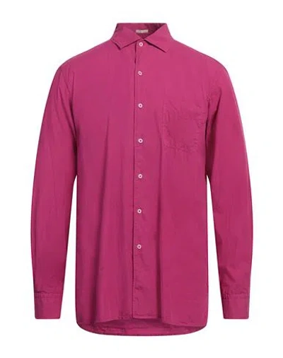 Massimo Alba Man Shirt Fuchsia Size L Cotton In Pink