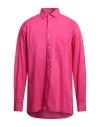Massimo Alba Man Shirt Fuchsia Size Xl Cotton In Pink