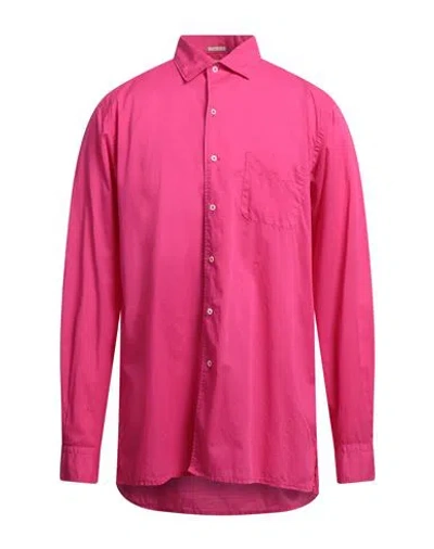 Massimo Alba Man Shirt Fuchsia Size Xl Cotton In Pink