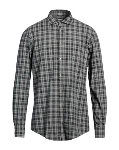 Massimo Alba Man Shirt Grey Size M Cotton In Gray