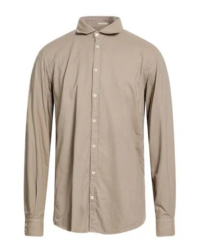 Massimo Alba Man Shirt Khaki Size Xl Cotton In Neutral