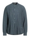 Massimo Alba Man Shirt Lead Size Xl Linen In Gray