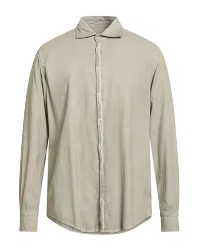 Massimo Alba Man Shirt Light Green Size L Cotton