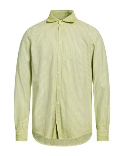 Massimo Alba Man Shirt Light Green Size M Cotton