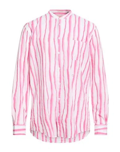 Massimo Alba Man Shirt Magenta Size Xl Cotton In Pink