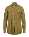 Massimo Alba Man Shirt Marigold Size M Cotton In Yellow