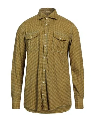 Massimo Alba Man Shirt Marigold Size M Cotton In Yellow