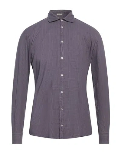 Massimo Alba Man Shirt Mauve Size S Cotton In Purple