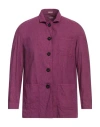 Massimo Alba Man Shirt Mauve Size Xl Cotton, Linen, Elastane In Purple
