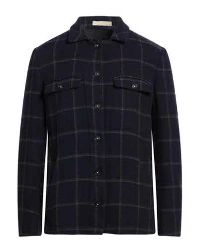 Massimo Alba Man Shirt Midnight Blue Size Xl Virgin Wool, Polyamide