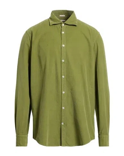 Massimo Alba Man Shirt Military Green Size M Cotton