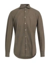 Massimo Alba Man Shirt Military Green Size S Cotton
