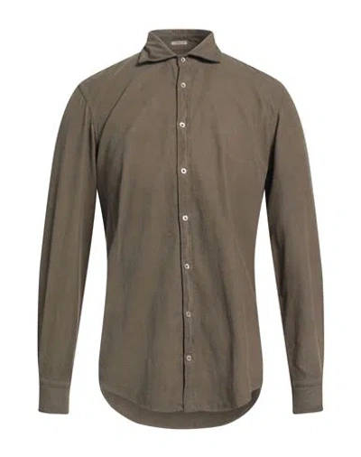 Massimo Alba Man Shirt Military Green Size S Cotton
