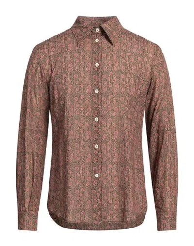 Massimo Alba Man Shirt Military Green Size Xl Cotton, Cashmere