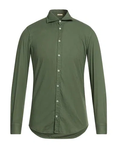 Massimo Alba Man Shirt Military Green Size Xs Cotton