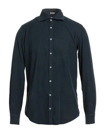 Massimo Alba Man Shirt Navy Size S Cotton In Blue