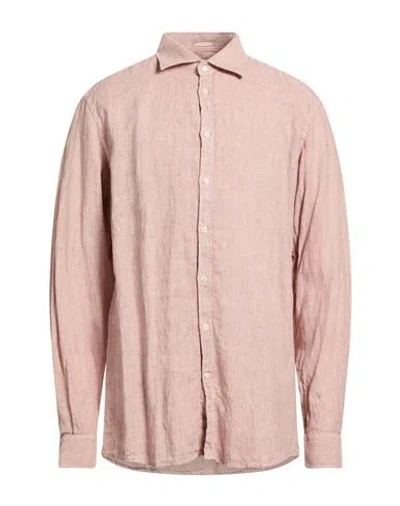 Massimo Alba Man Shirt Pink Size S Linen