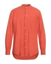 Massimo Alba Man Shirt Rust Size M Cotton In Red