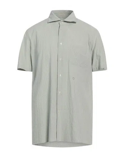 Massimo Alba Man Shirt Sage Green Size L Cotton