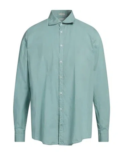 Massimo Alba Man Shirt Sage Green Size Xl Cotton