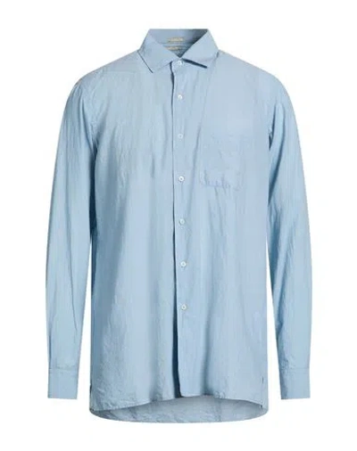 Massimo Alba Man Shirt Sky Blue Size L Cotton