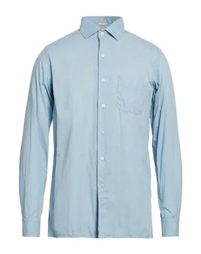 Massimo Alba Man Shirt Sky Blue Size M Cotton