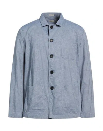 Massimo Alba Man Shirt Slate Blue Size M Cotton