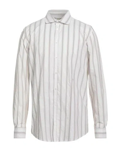 Massimo Alba Man Shirt White Size Xl Cotton In Gray