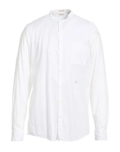 Massimo Alba Man Shirt White Size Xxl Linen, Cotton