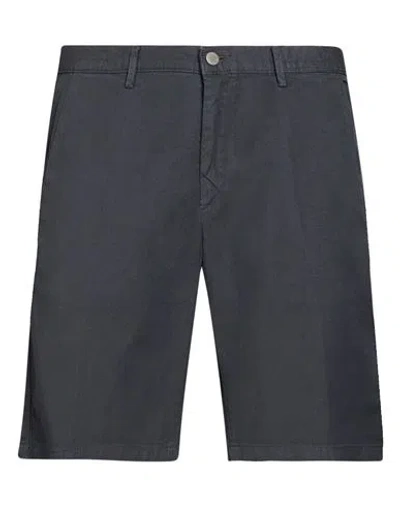 Massimo Alba Man Shorts & Bermuda Shorts Charcoal Size 36 Cotton, Linen In Blue