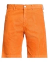 Massimo Alba Man Shorts & Bermuda Shorts Orange Size 34 Cotton In Orange