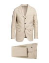 Massimo Alba Man Suit Beige Size 46 Wool, Linen
