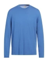 Massimo Alba Man Sweater Azure Size L Cashmere In Blue