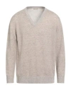 Massimo Alba Man Sweater Beige Size Xl Linen, Cashmere In Neutral