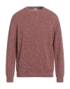 Massimo Alba Man Sweater Brick Size L Cotton, Linen In Brown
