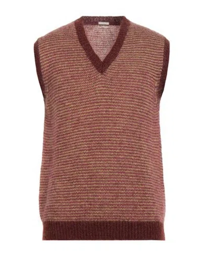 Massimo Alba Man Sweater Burgundy Size M Mohair Wool, Silk In Brown