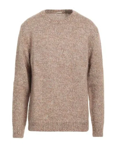 Massimo Alba Man Sweater Camel Size Xl Wool, Mohair Wool, Silk In Neutral