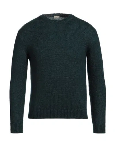 Massimo Alba Man Sweater Deep Teal Size L Mohair Wool, Silk In Green