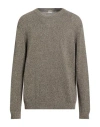 Massimo Alba Man Sweater Military Green Size L Cotton, Linen In Gray