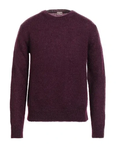 Massimo Alba Man Sweater Plum Size S Mohair Wool, Silk