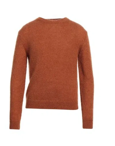 Massimo Alba Man Sweater Tan Size Xxl Mohair Wool, Silk In Brown