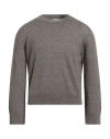 Massimo Alba Man Sweater Taupe Size L Linen, Cashmere In Gray