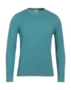 Massimo Alba Man Sweater Turquoise Size S Cashmere In Blue