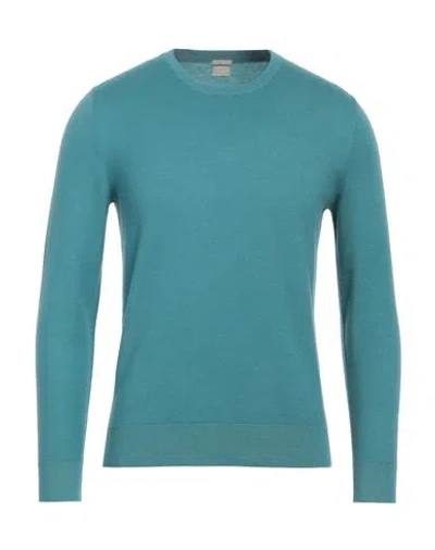 Massimo Alba Man Sweater Turquoise Size S Cashmere In Blue