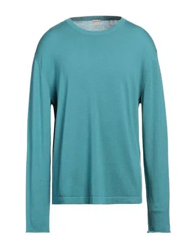 Massimo Alba Man Sweater Turquoise Size Xl Wool In Blue