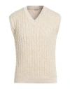 Massimo Alba Man Sweater Yellow Size L Cotton In Neutral
